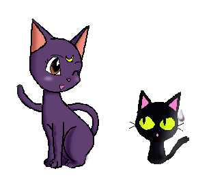 Luna and Kuroneko by Anime-Cats-Club on deviantART