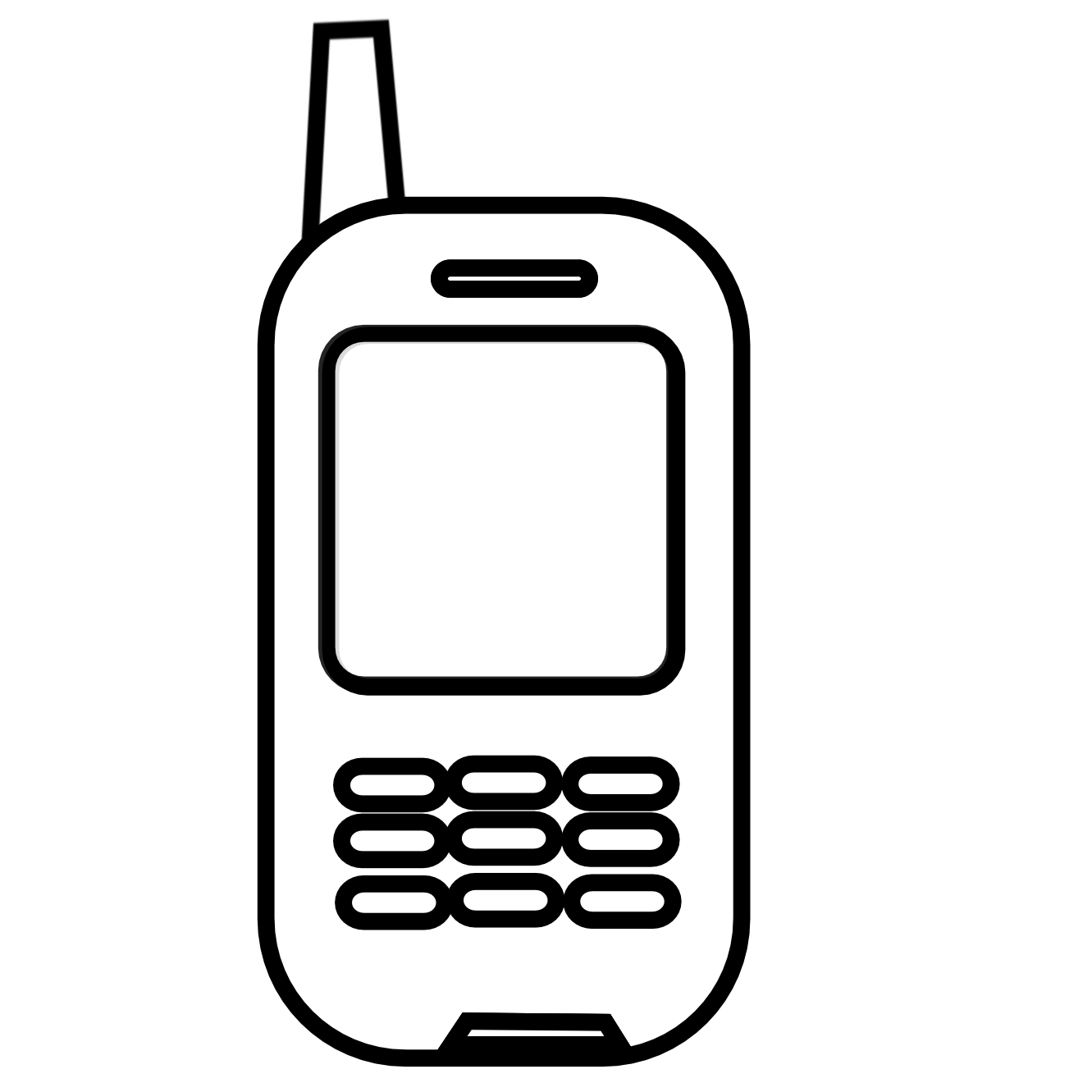 Cell Phone Clip Art Black And White | Clipart Panda - Free Clipart ...