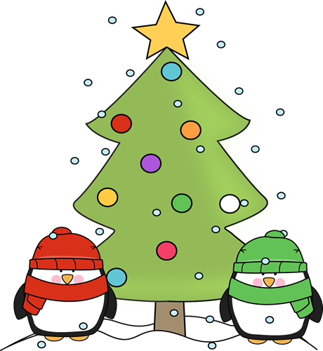 Christmas Penguins and Christmas Tree Clip Art - Christmas ...