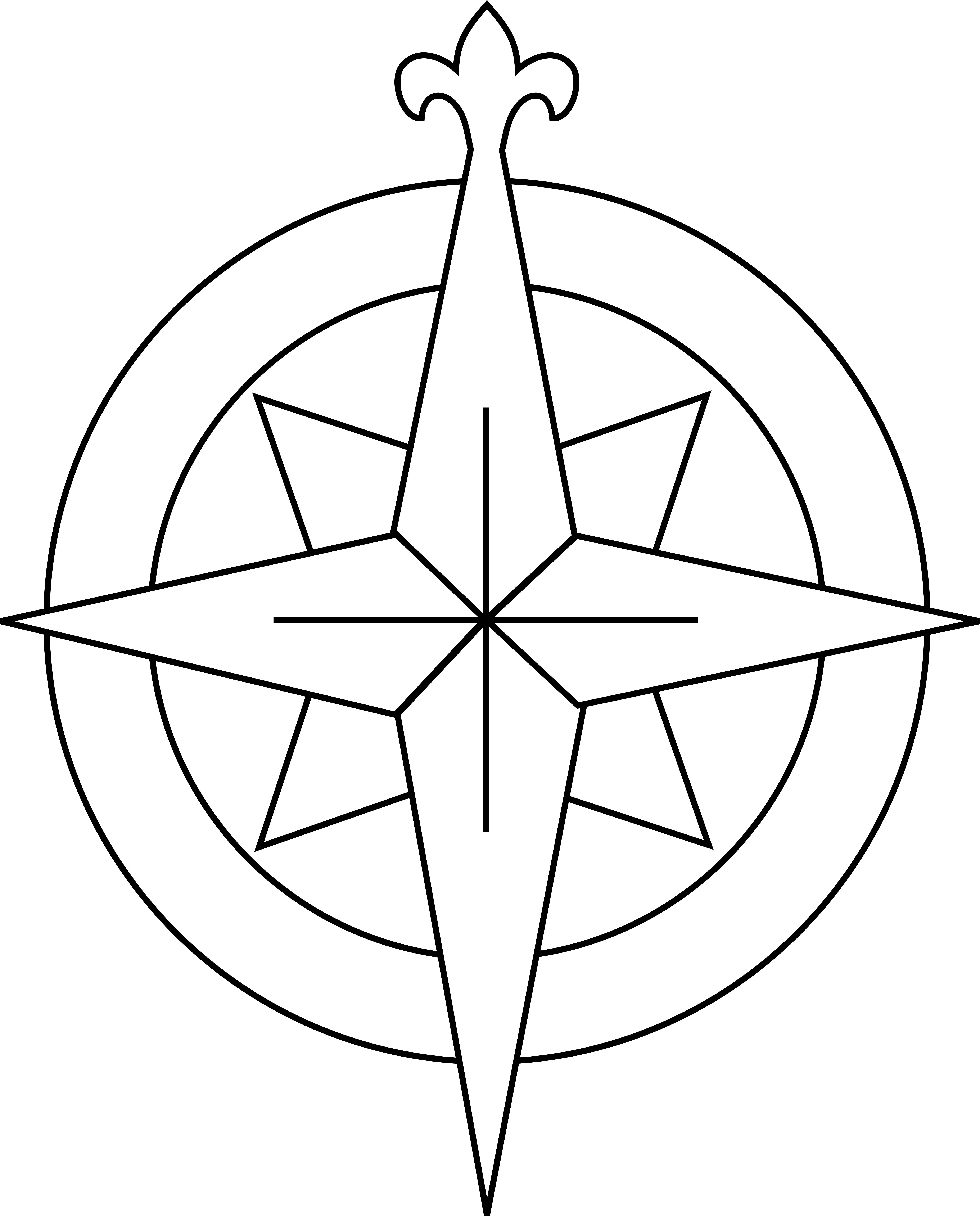 Blank Compass Rose - Cliparts.co