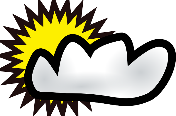 Sunny Partly Cloudy Weather clip art - vector clip art online ...