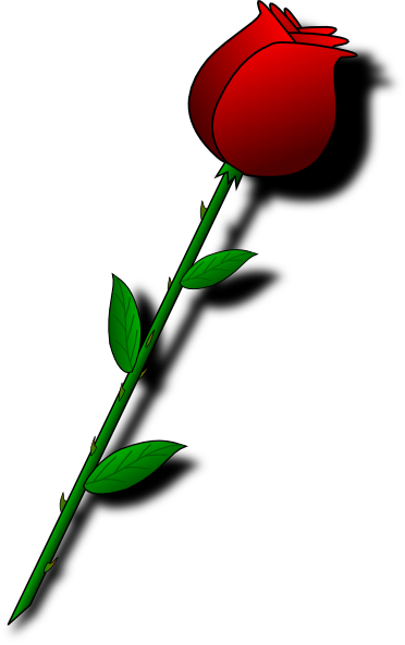 Free Single Red Rose Clip Art