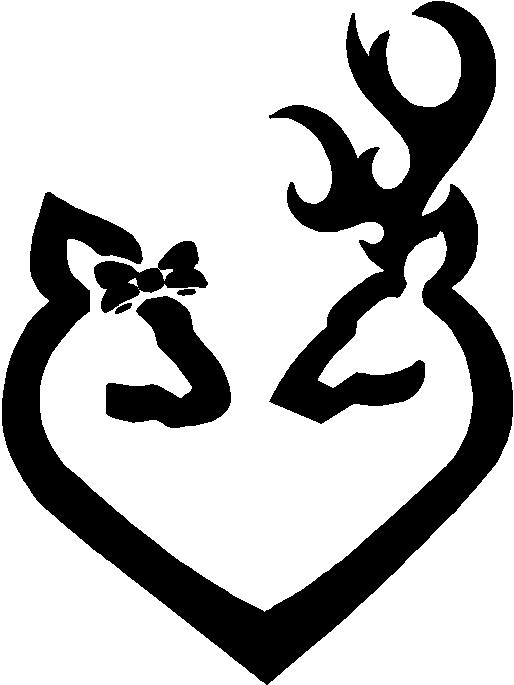 Pix For > Browning Deer Head Heart