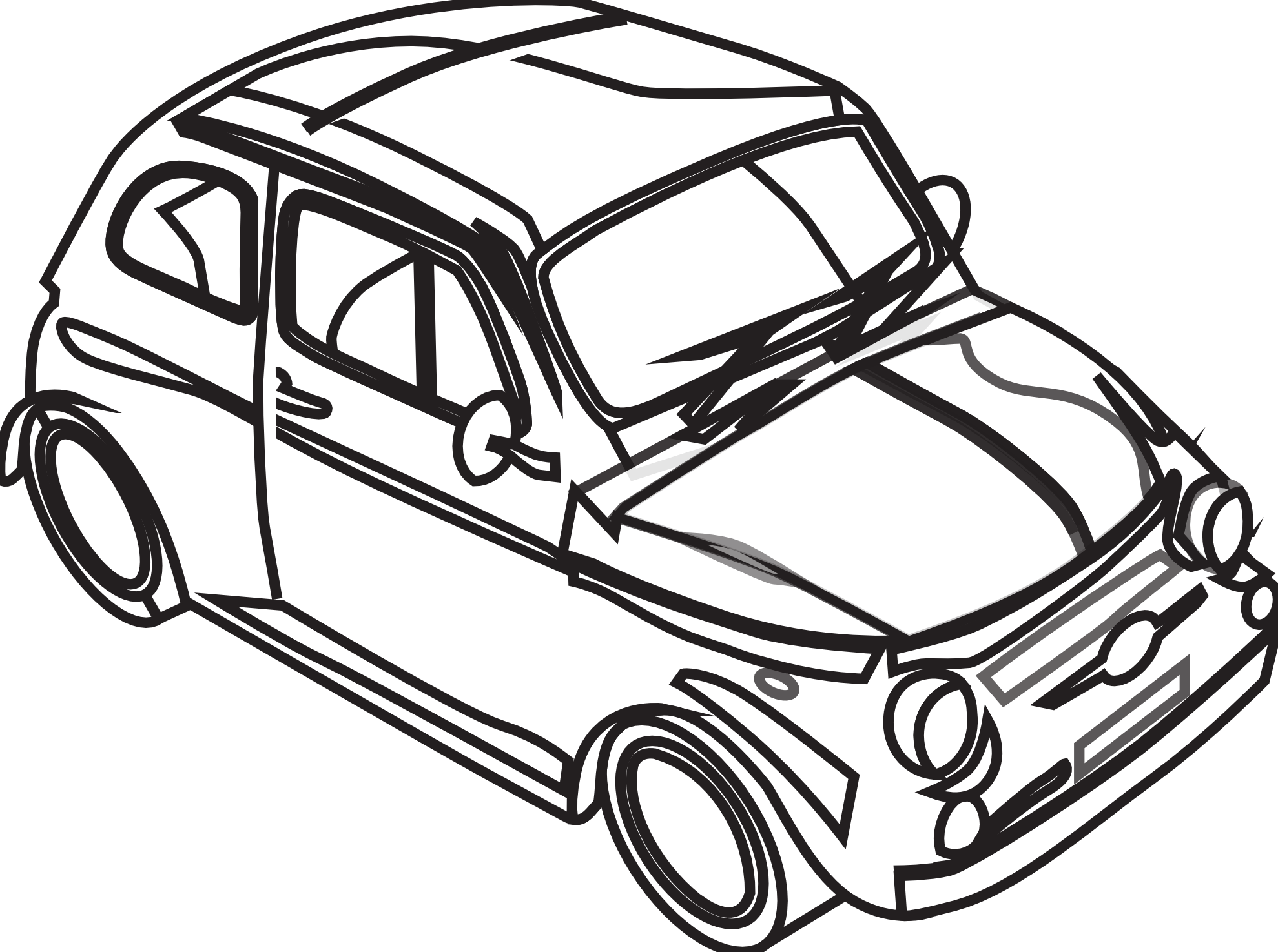 clipart car black and white - photo #23