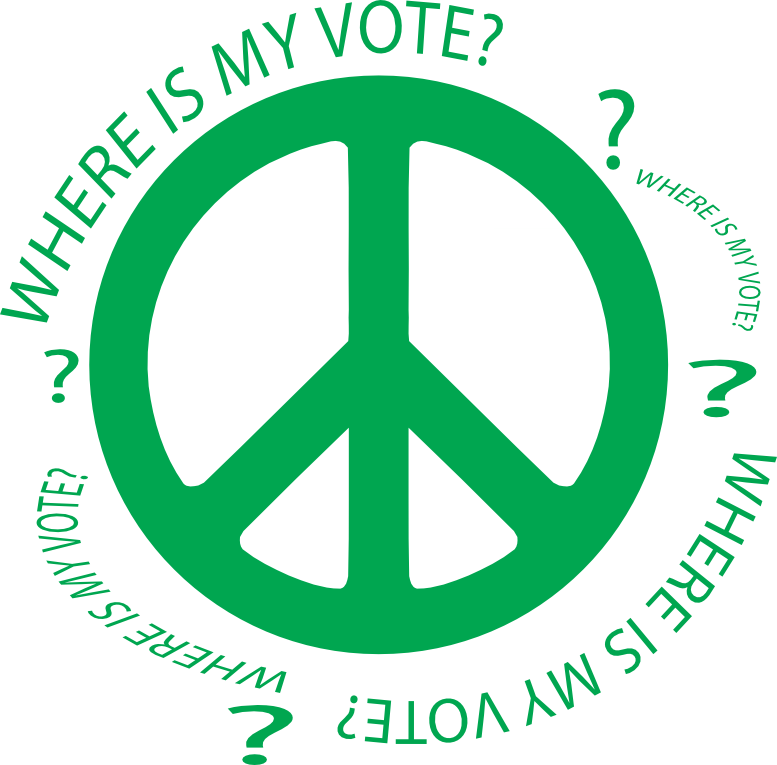 Vote Iran Peace Sign 2 scallywag peacesymbol.org Peace peacesymbol.