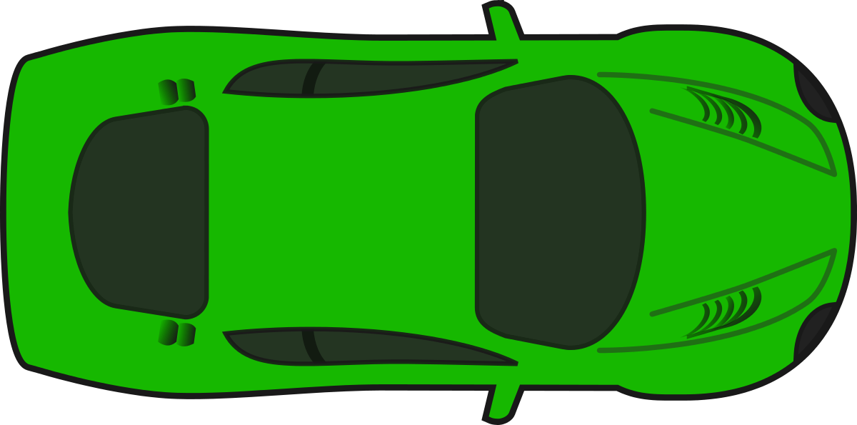Green Racing Car (Top View) Clipart by qubodup : Car Cliparts ...
