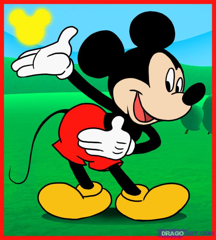 How to Draw Mickey Mouse, Step by Step, Disney Characters ...