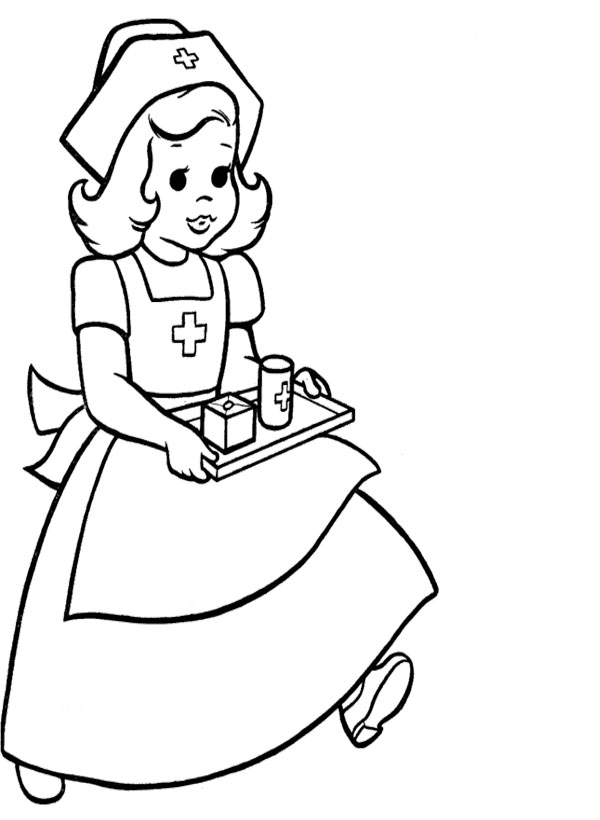 Careful Nurse Coloring Pages - Doctor Day Coloring Pages : Girls ...