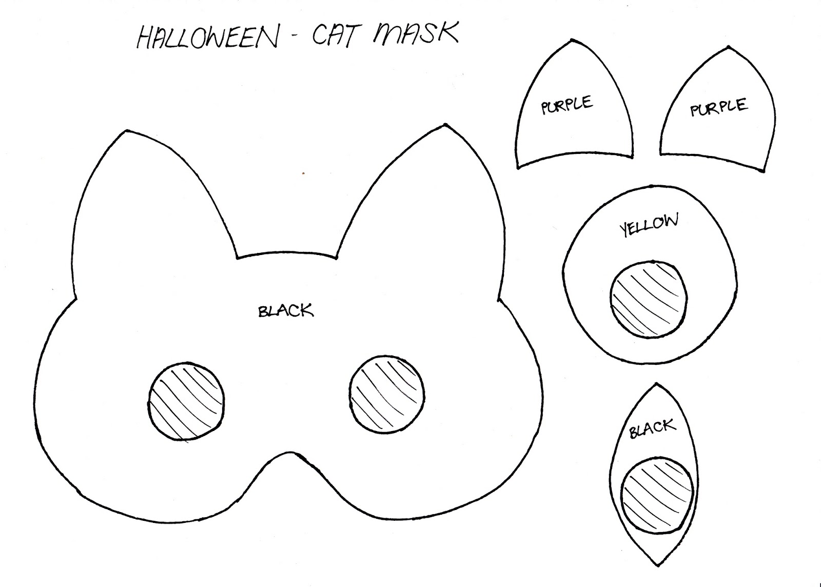 Cat Face Template Cliparts co