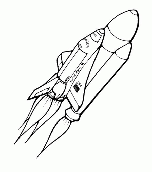 Nasa Spaceship Coloring Page - NetArt