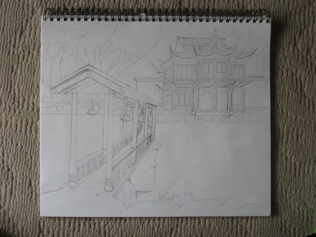 Chinese Traditional House by Crocofielius on DeviantArt