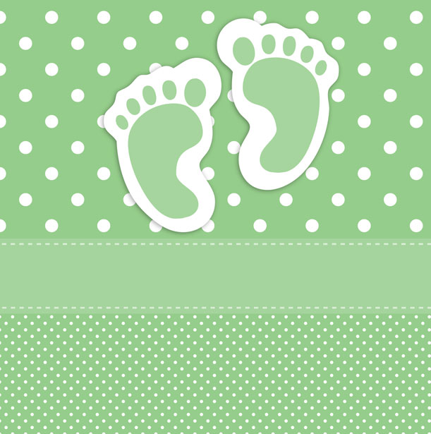 Baby Footprints Card Template Free Stock Photo - Public Domain ...