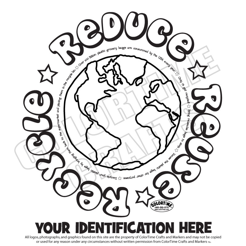 Reduce Reuse Recycle Coloring Page - Gallery
