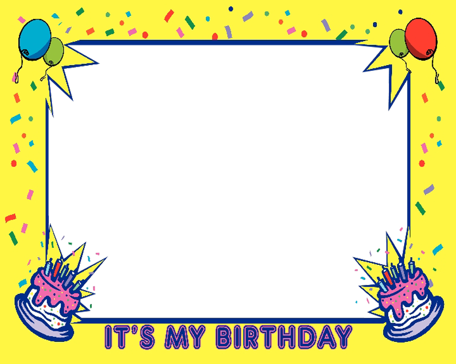 Happy Birthday Picture Frame Template The Cake Boutique