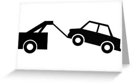 vehicle towing sign as clipart" Greeting Cards & Postcards by ...