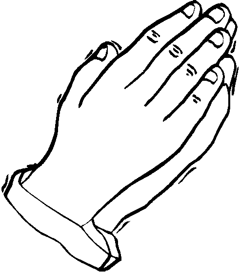 cross praying hands Colouring Pages