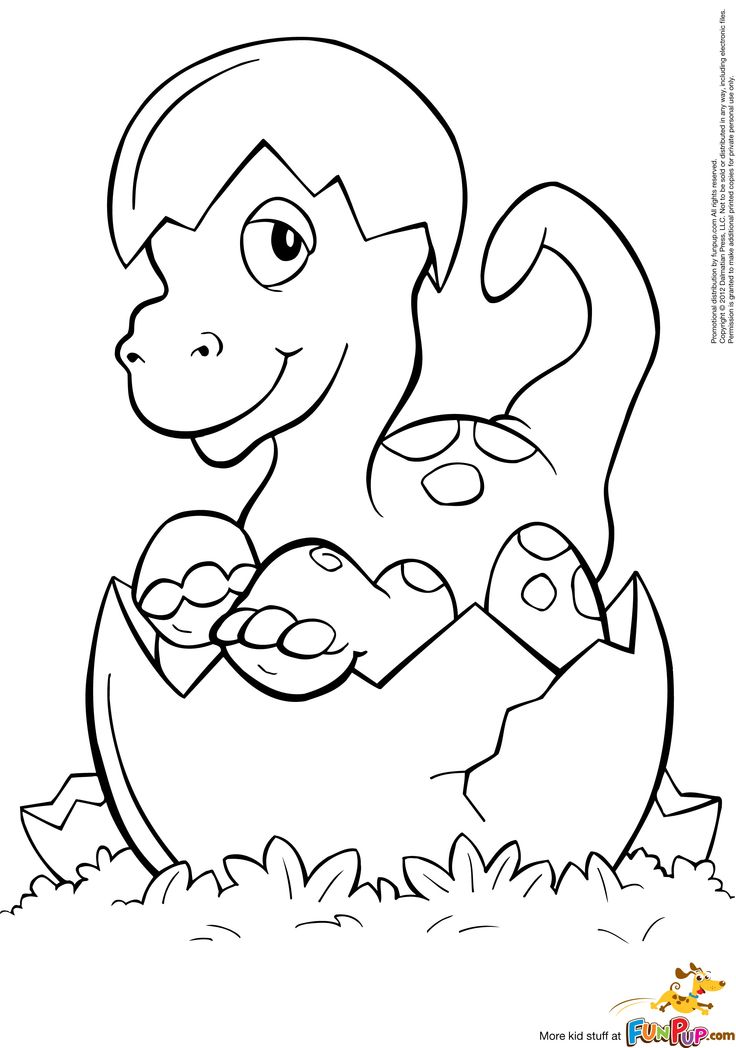 Hatched Baby Dino Coloring Page | Free Printable Coloring Pages ...