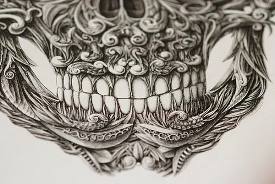 Flipflipmeheidi Webzine » Skull drawing – Alex Konahin