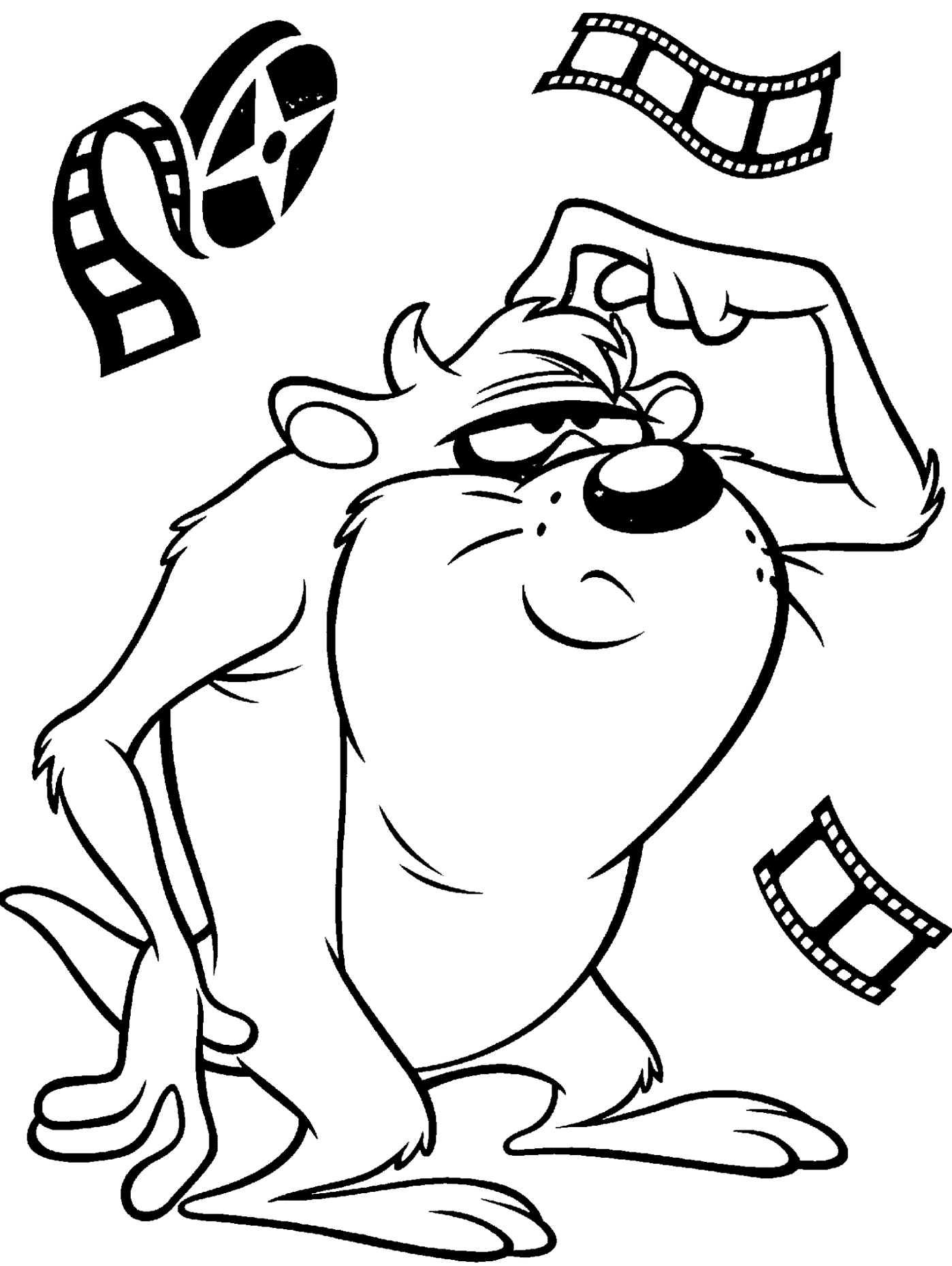 Taz the Tasmanian Devil Coloring page : LOONEY TUNES SPOT COLORING ...