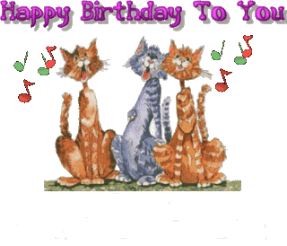 Cat Cats Singing Happy Birthday To You Animations Animation ...