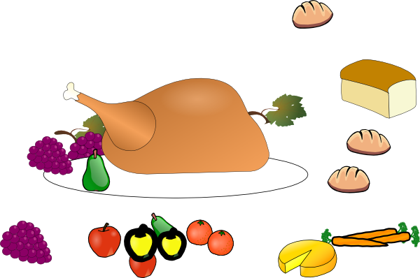 Turkey Dinner clip art - vector clip art online, royalty free ...