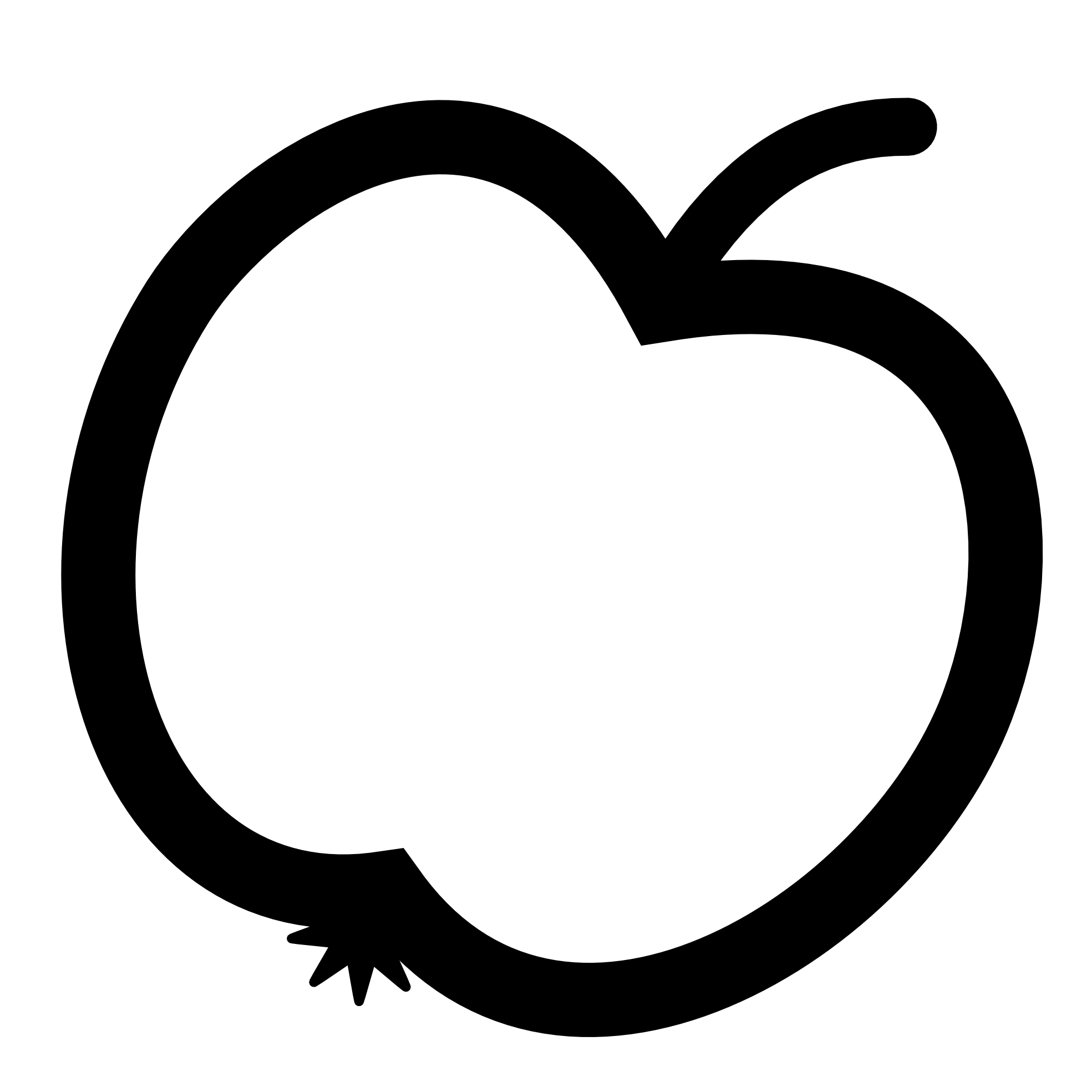 Apple Icon Black White Line Art Scalable Vector Graphics SVG ...