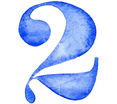 Watercolor Numbers #typography