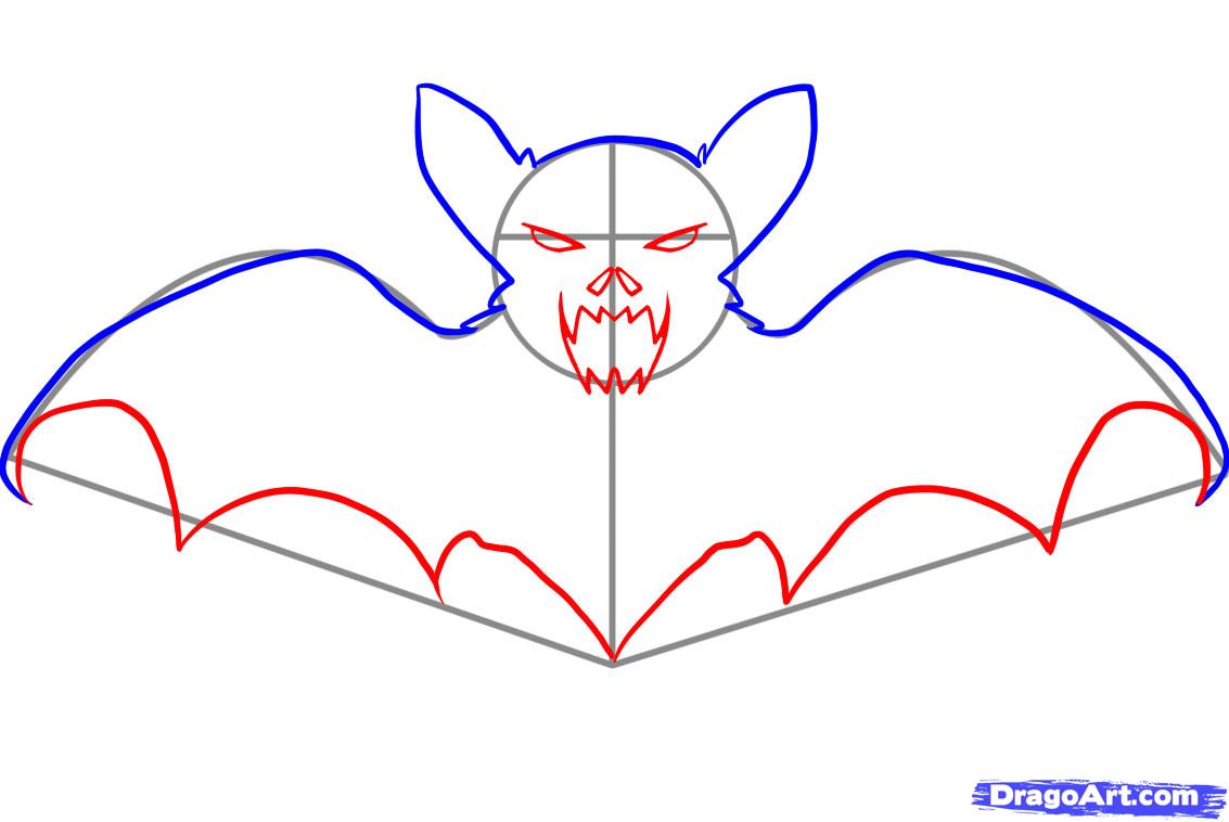 How to Draw a Halloween Bat, Step by Step, Halloween, Seasonal ...