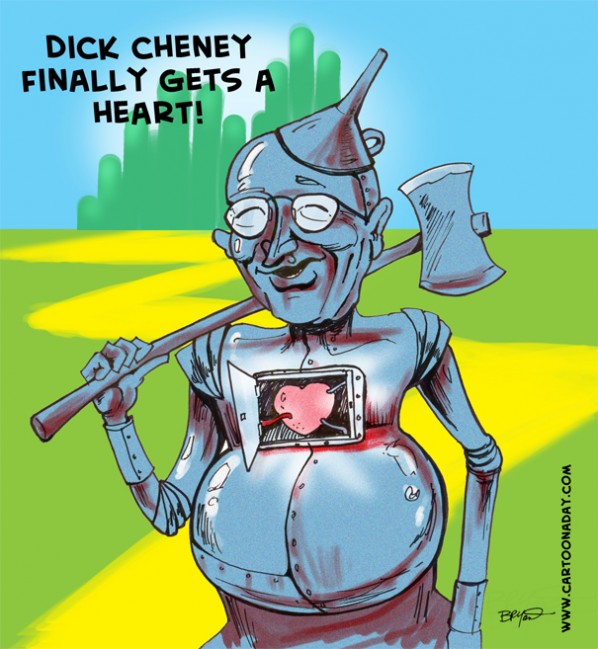 Dick Cheney Gets a Heart ❤ Cartoon