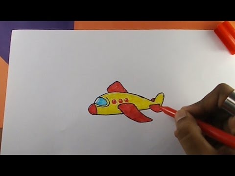 How to Draw Aeroplane step by step | Airplane | kids drawing ...