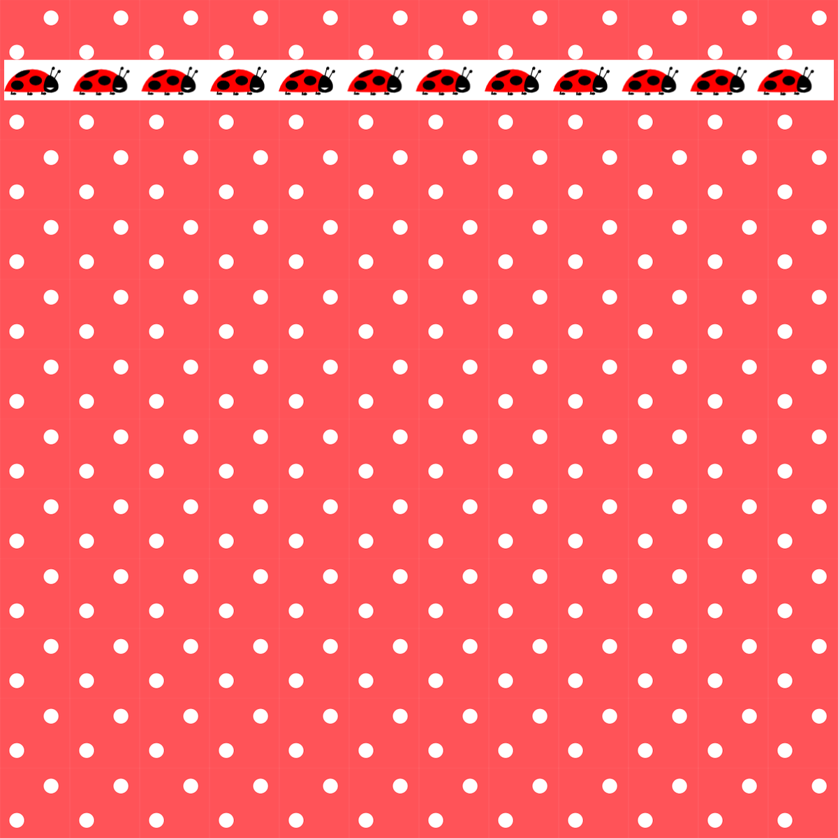Free digital polka dot scrapbooking papers with ladybug border ...