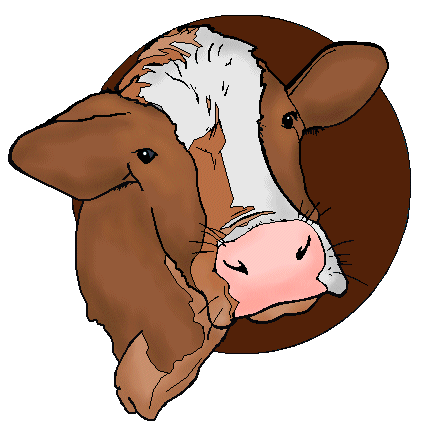 Cow Clip Art 12- Cow Head