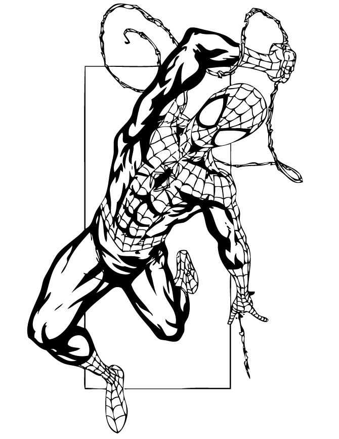 Spider Man Face Template Cut Out Coloring Page | HM Coloring Pages