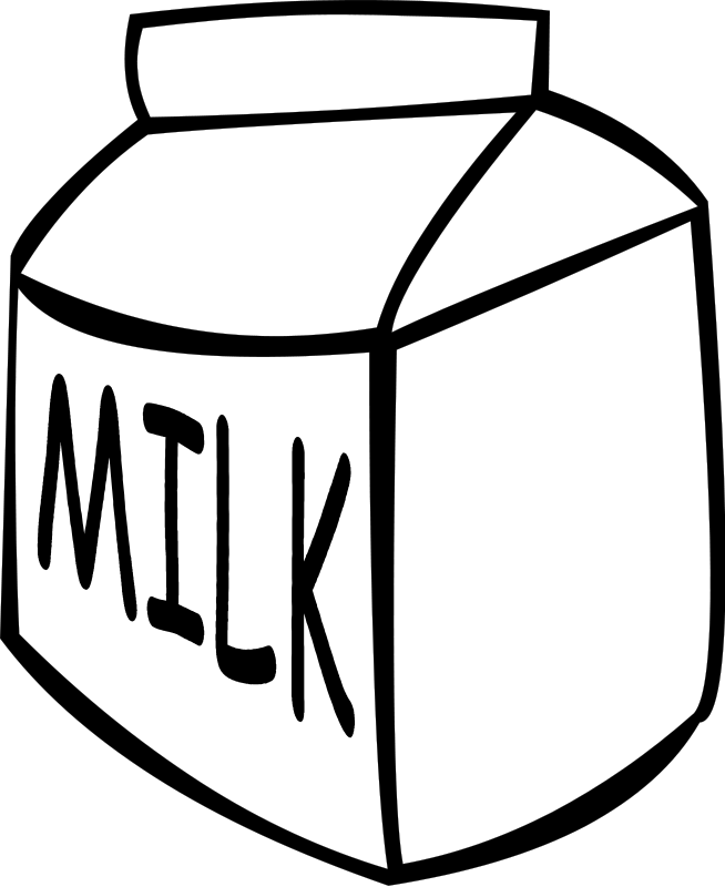 Milk Clip Art Black And White