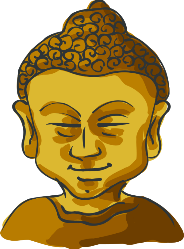 Buddha Head - vector Clip Art