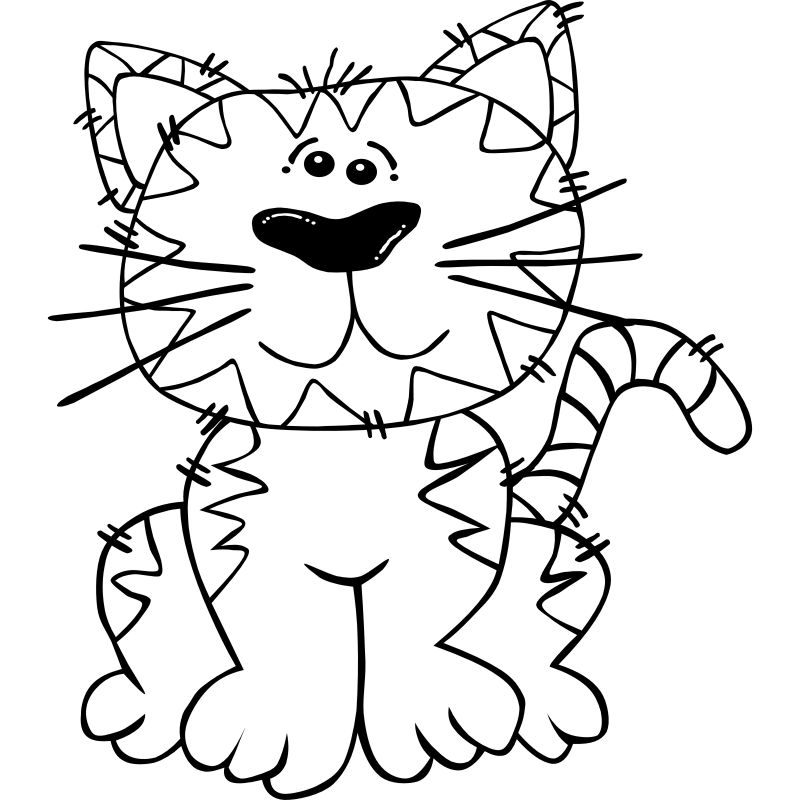 Clipart - G Cartoon Cat Sitting 1