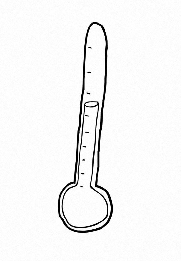 Coloring page Thermometer - img 14735.