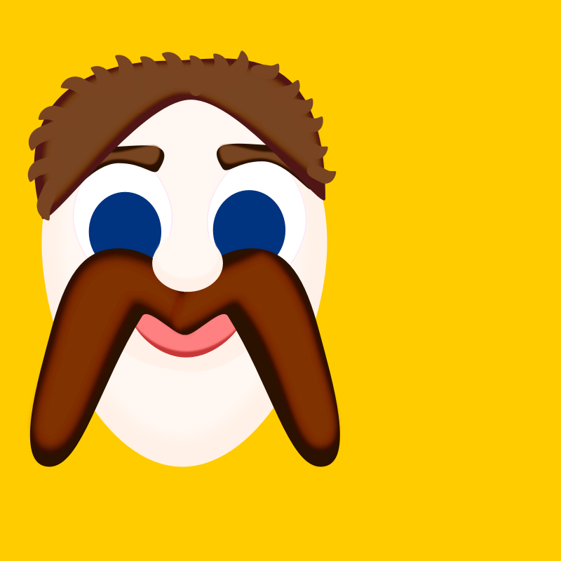 Clipart - M is for Mustache, 01