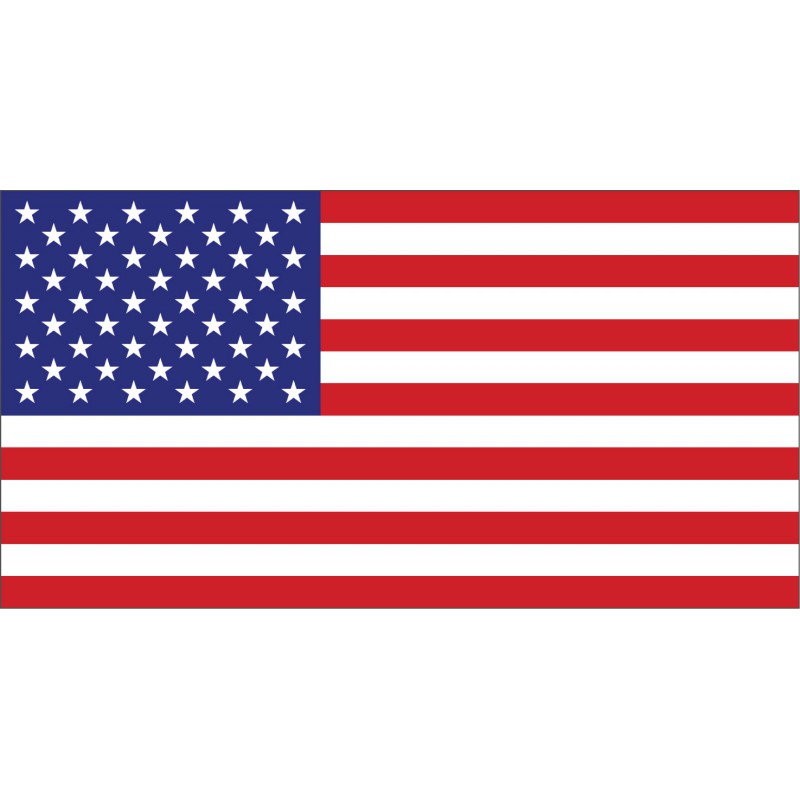 Standard American Flag Decal - Fire Safety Decals