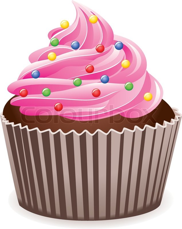 Vector pink cupcake | Stock-Vektor | Colourbox
