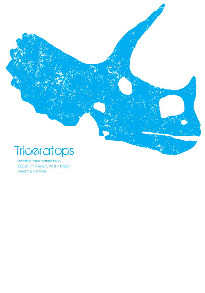 Dinosaurs - Triceratops T-shirt design, printed on demand at weadmire.