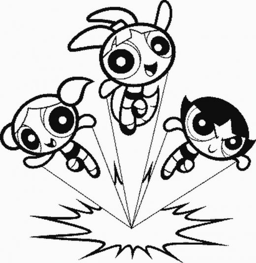 The Powerpuff Girls' Printable Coloring Pages
