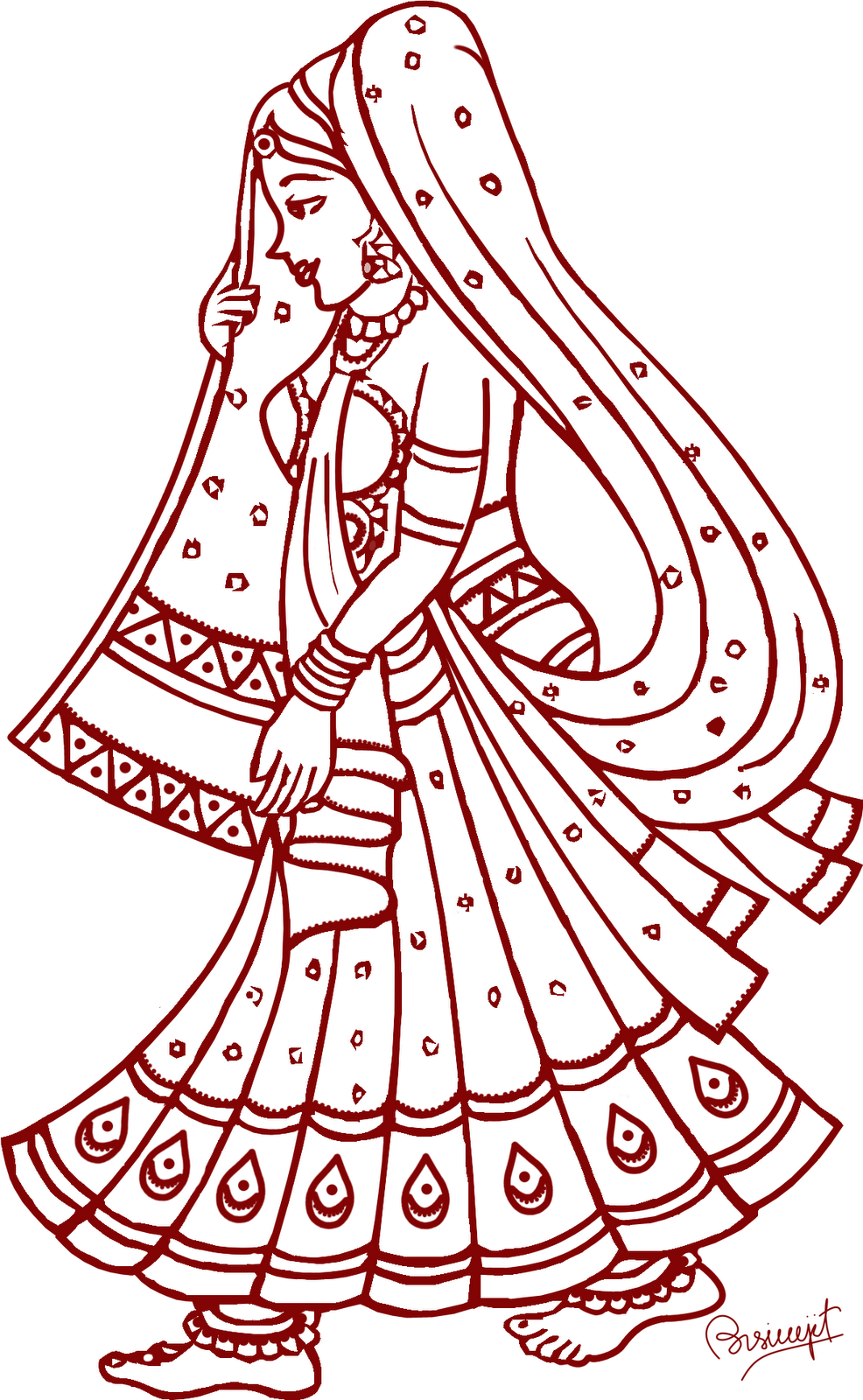 Images For > Bride Sketch Clipart