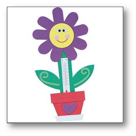 Craft of the Month Club for Kids Ages 3-6 : Flower Thermometer ...