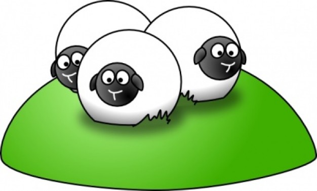 Simple Cartoon Sheep clip art Vector | Free Download