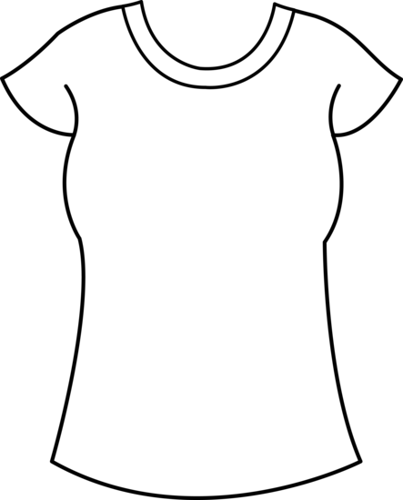 Womens T Shirt Template - Free Clip Art
