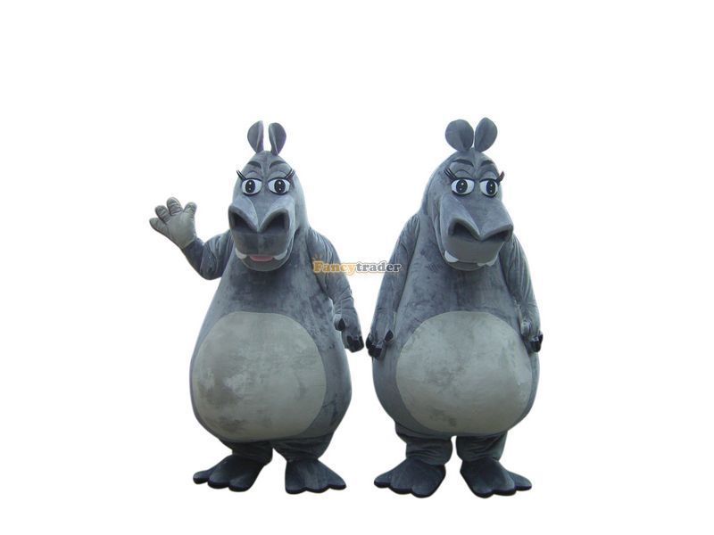 Deluxe EVA Head Madagascar Hippopotamus Gloria Mascot Costume With ...
