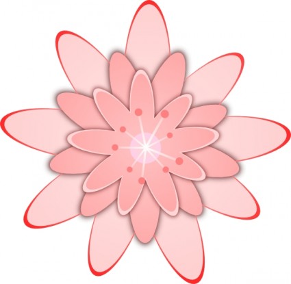 Simple pink flower clip art Free vector for free download (about 4 ...