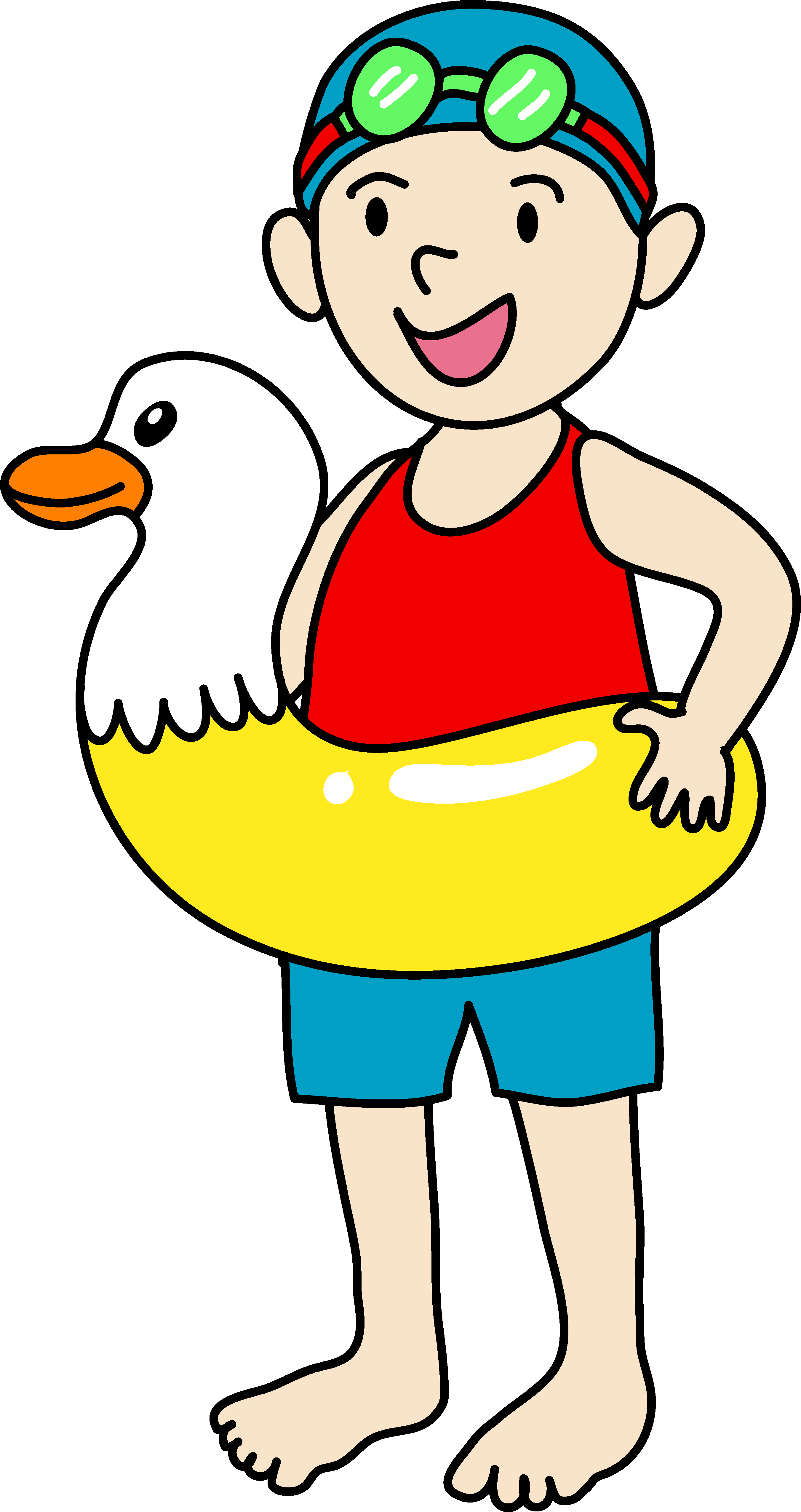 Cartoon Boy Swimming - Cliparts.co
