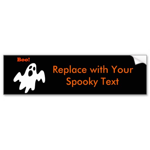 Ghost Saying Boo Bumper Stickers, Ghost Saying Boo Bumper Sticker ...